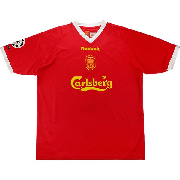 Authentic Camiseta Liverpool 1ª Retro 2001 2003 Rojo